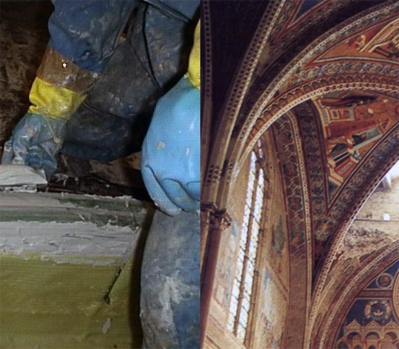 Restauro volta della basilica Assisi Italia Sireg Progetti Nel Mondo