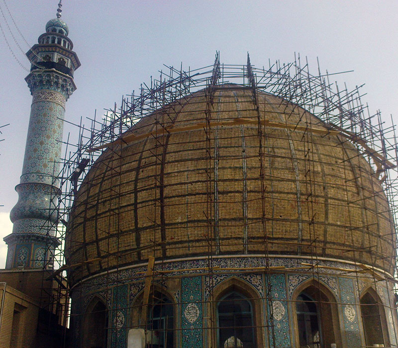Restauro cupola - Moschea A'zam Qom Iran Sireg Progetti Nel Mondo