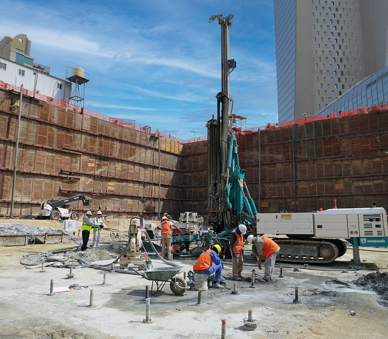 Lavori di fondazione sede NBH Kuwait City Kuwait Sireg Progetti Nel Mondo