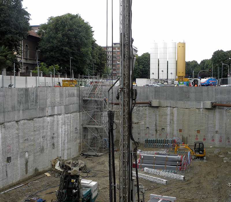 Metropolitana sotterranea Linea Blu Milano Italia Sireg Progetti Nel Mondo