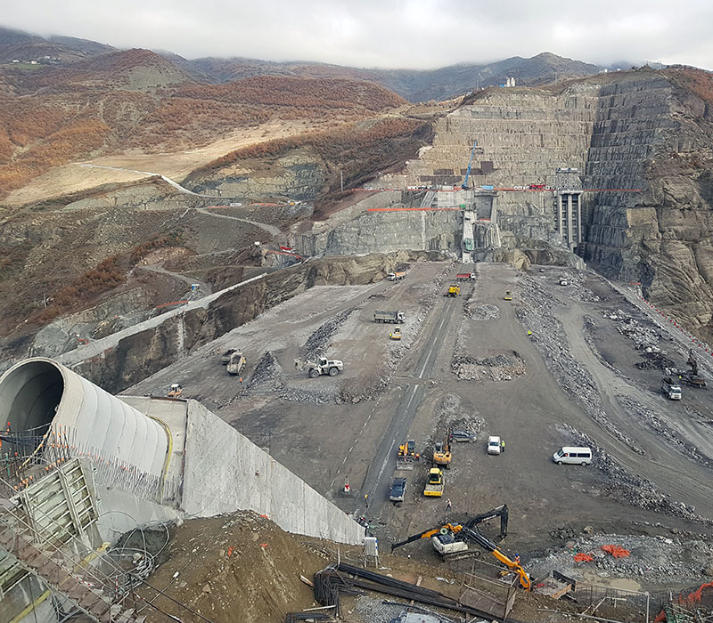 Costruzione diga di Moglice Albania Sireg Progetti Nel Mondo