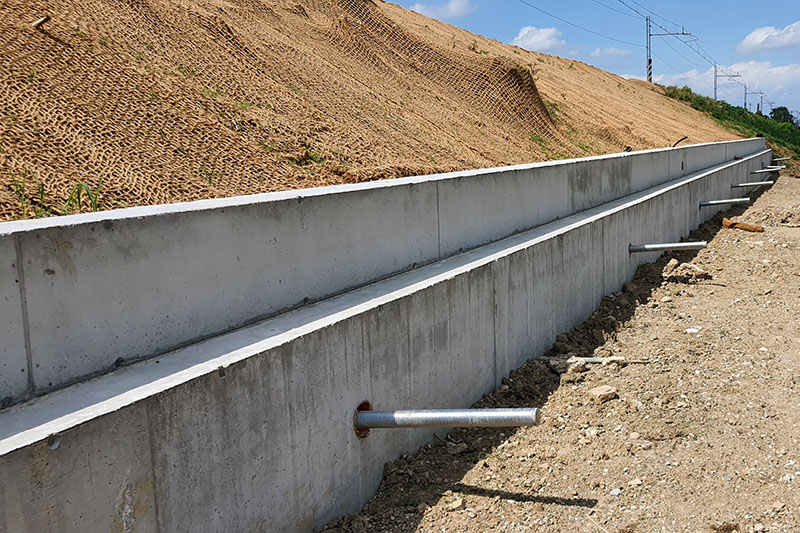 Anclajes activos de fibra de vidrio hundimiento del terreno