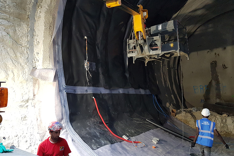 Joints waterstop pour le compartimentage des membranes d’étanchéité dans les tunnels, galeries