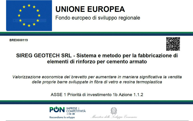 News Sireg Bando Brevetti
